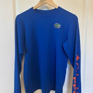 Blue Long Sleeve Shirt with Logo